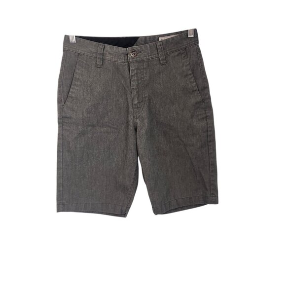 Volcom Shorts Vmonty Stretch Chino Skater Surf Flat Front Mens Sz 28 Gray - Picture 1 of 14
